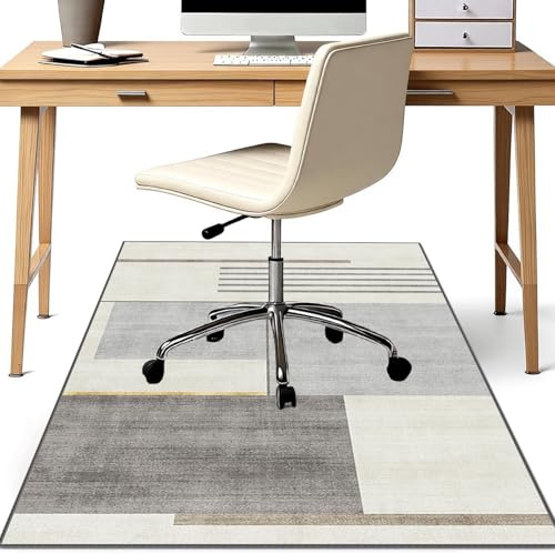 JaevKwzy Alfombra Silla Escritorio Antideslizante Alfombra Oficina para Silla con Ruedas Alfombra Silla Gaming Protector Suelo Silla Ruedas Alfombra Protectora Suelo Silla Alfombra Gamer 150 x 180 cm