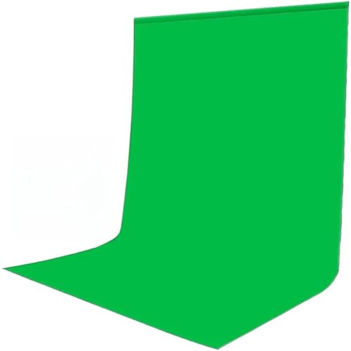 Fondos Fotográficos Greenscreen 3x6m, Bonvvie Pantalla Croma Verde Resistente a Las Arrugas Fondo de Muselina para Estudio de Video fotográfico, TV, Youtube, Reuniones en Línea