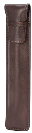 TORRO Pencil Sleeve Compatible with Apple Pencil (Pro, USB-C, 2nd and 1st Generation) – Genuine Leather Apple Pencil Case with Microfibre Lining (Dark Brown)