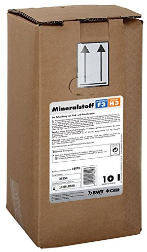 BWT Mineralstoff F3 10l Dosiermittel für Wasserhärte 14–21 °dH | ideal bei weichem Wasser | Mineralstoffe für Trink- und Brauchwasser | zuverlässige Wasseraufbereitung | Kalkschutz und Geräteschutz