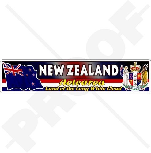 NEUSEELAND Flagge Wappen Aotearoa-Neuseeland Land des langen weißen Wolken Emblem 180mm Auto & Motorrad Aufkleber, Vinyl Sticker