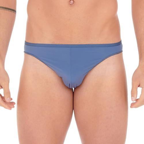 HOM Herren Plumes Micro Briefs Unterw sche, Blau Jeans, L EU