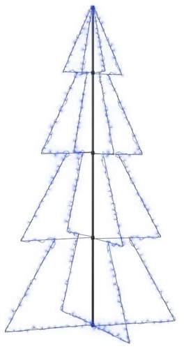 vidaXL Weihnachtskegelbaum Weihnachtsbaum Lichterbaum Beleuchtet Dekobaum Weihnachtsdeko Lichterkette Beleuchtung 360 LEDs Indoor Outdoor 143x250cm