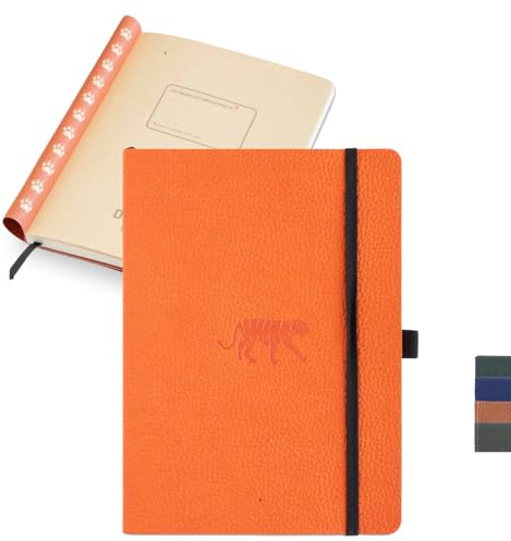 Dingbats* - Tierwelt Notizbuch A5 Liniert - Weicher Einband aus veganem Leder für Arbeit, Reisen, Universität - mit elastischem Verschlussband