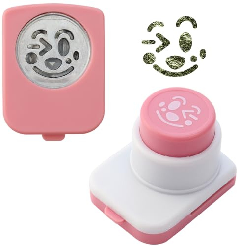 HengKe 1 Stück Reisball-Präger Smiley-Gesicht Stylist Zutaten Stempel Nori Bento Reisball Formen, DIY Sushi Werkzeug Seetang Nori Punch, Onigiri Form Mehrere Ausdrücke Maker Bento-Box Dekoration