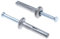 6x65mm Metal Hammer Drive Nails, Impact Drive Anchors, Pin-Drive, Nail-in, Alloy Anchor and Mushroom Head Steel pin for Concrete, Stone, Masonry (100 pcs)