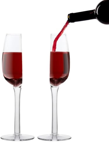 Calice da vino rosso a stelo lungo, bicchiere da vino in per casa e ristorante, novità unica, bicchiere da vino a metà forma per cucina, degustazione di vino