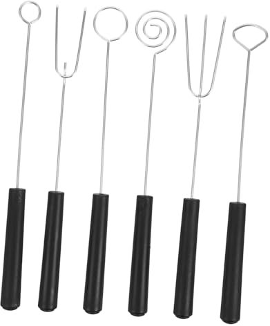 ROMISBABA Lot De 6 Fourchettes À Fondue Au Fromage En Acier Inoxydable Outils De Trempage Au Chocolat Pour La Pâtisserie Et Les Fondues