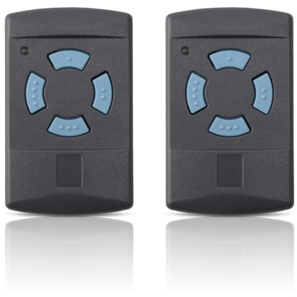 2 Pack Garage Door Opener Remote Control Replacement Handheld Transmitter Wireless Remote Opener Garage Door Remote Control Fob Compatible with HSM4 HSE2 HS1 HS4 HSZ1 HSZ2