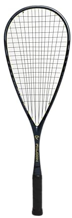 Black Knight Falcon Squash Racket - Head Heavy Balance, Teardrop Frame, 125g Lightweight, Durable with a Graphite Frame, Ideal for Professional Players