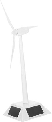 KOMBIUDA Solarbetriebene Miniatur-windmühlenmodell Aus Kunststoff DIY-solarmodell Zum Zusammenbauen Schreibtisch-heimdekoration Rotierendes Modellornament