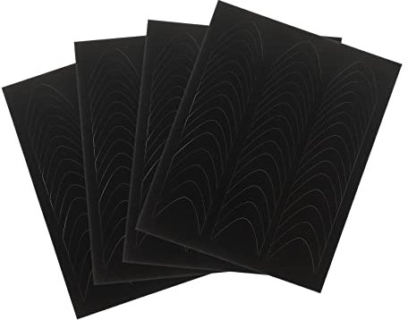 VICASKY 8feuilles Autocollants De Manucure Française De Outils De Décoration Pour Guides De Nail Art Forme De Lune Autocollants Curvés Pour Designs Uniques Et Élégants