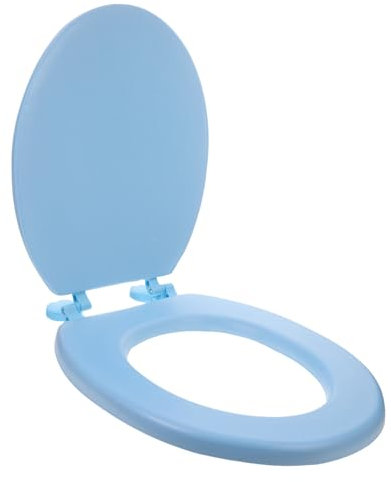 LALAFINA Abattant Wc Rembourré Mousse Épais pour Salle de Bain Confort Optimal et Installation Facile Design Élégant et Durable Couleur Bleu