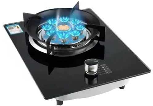 Cuisinière À Gaz 9 Foyers 5,2 KW - Plaque De Cuisson Au Propane À Un Seul Brûleur, Cuisinière À Gaz En Verre Trempé, Plaque De Cuisson De Camping, De Bureau Et Encastrée(NG)