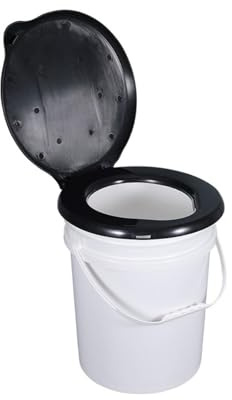 JISADER Portable Camping Toilet with Lid, Lightweight And Versatile Adult Toilet, Ideal for Long Boat Trips And