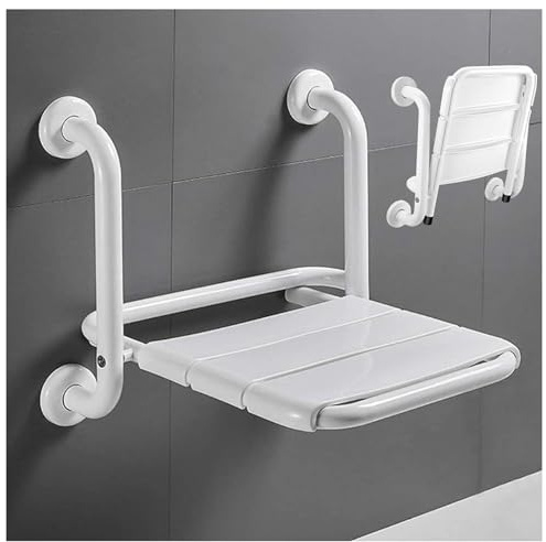 Mural Pliant Siège de Douche Rabattable avec Des Jambes Salle de Bain Tabouret Siège de Douche pour Femmes Enceintes, Personnes Âgées, Handicapées Chaise de Douche