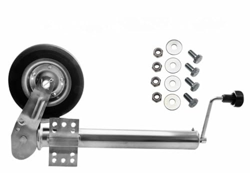 Generisch Anhänger Stützrad Automatik 60 mm klappbar Stahlfelge Stützlast 400 kg neu