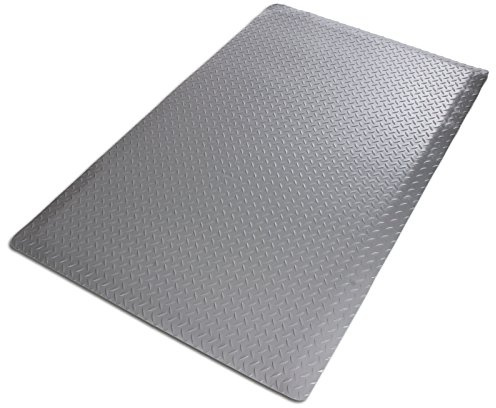 Anti-Ermüdungsmatte Heavy Duty | Arbeitsplatzmatte | Riffelblech-Struktur | Grau | 90x305 cm