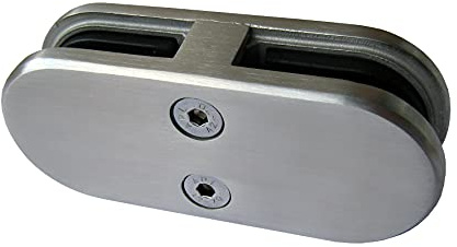 PMC Edelstahl INOX V2A Glashalter V2A Glasklemme Glass Clamp 180° Verbinder