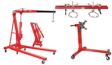 otgerlensker products Motorheber Motorkran 2000 kg + Motorhalter 454 kg + Motorträger 500 kg