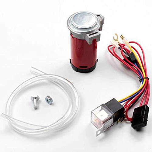 WTTWW Luftpumpe Luftkompressor Horn 12 V /24v Luftpumpe Horn Motor Auto Horn Kompressor Kit Air Horn Compressor Für Jedes Air Horn Fahrzeug LKW LKW LKW Van Zug Boot Auto,Red b,12V