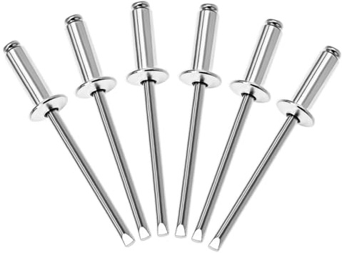 QWORK Blindnieten aus Aluminium , 4mm x 12mm , 500 Stück
