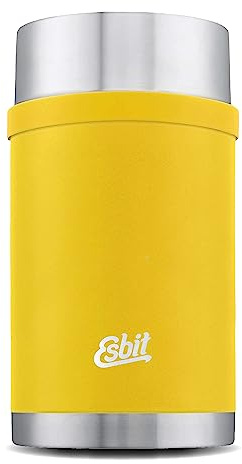 Esbit Récipient isotherme Sculptor pour aliments - Récipient de maintien au chaud 1000 ml en Sunshine Yellow - en acier inoxydable pour aliments chauds et froids