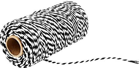 Bäcker Bindfäden 1 Roll 100M Baumwolle Schnur 2MM Bastelschnur Dekokordel Schnur Perfekt für DIY Kunstgewerbe Gartenarbeit Baumwollschnur für Geschenke Verpacken an Weihnachten