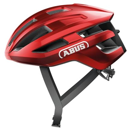 ABUS Rennradhelm PowerDome - leichter Fahrradhelm mit cleverem Belüftungssystem und aerodynamischem Profil - Made in Italy - für Damen und Herren - Rot, Größe S