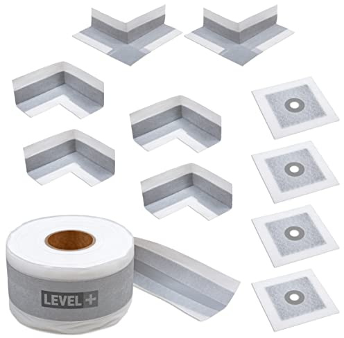 Bandset Dichtset Dichtband, Elastische Zone, Dichtecken Ausdehnbar | Wandmanschetten, Abdichtung für Innen Außen, Bad, Balkone Set EZ5