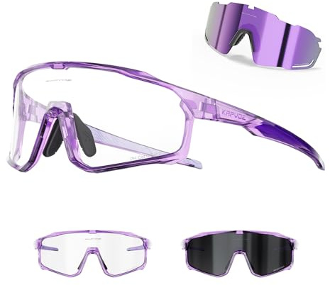 KAPVOE Polarisierte Fahrradbrille Herren Damen UV400 TR90