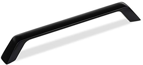 SOTECH 10 x Möbelgriffe Blackline II BA 160 mm schwarz matt | Schrankgriffe Länge 180 mm x Breite 17 mm x Höhe 25 mm, Schubladengriffe aus Aluminium