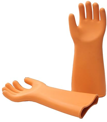 Electrical Insulated Rubber Gloves, Insulating Gloves, Rubber Gloves 35KV High Voltage Electrical Work Insulating Protection Non Static for Linesmen