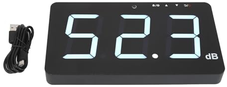 Schallpegelmesser mit Alarm, 9,6-Zoll-LCD-Display, Geräuschtester, 30–130 DB, Lärmmonitor, Wandbehang, Schall-Dezibel-Messgerät für Zuhause, Fabrik, Büro