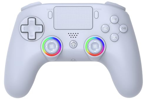 Subsonic - Kabelloser Controller für PS4 / Playstation 4 - Bluetooth-Controller mit LED, Vibration und Gaming-Headset-Anschluss – Weiß [playstation_4]