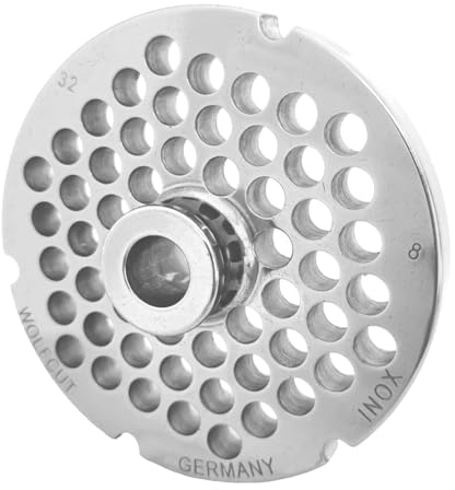 Wolfcut Inox Fleischwolfscheiben mit Nabe und 4 Nuten für alle gängigen Fleischwolf Größen 32-8,0 mm