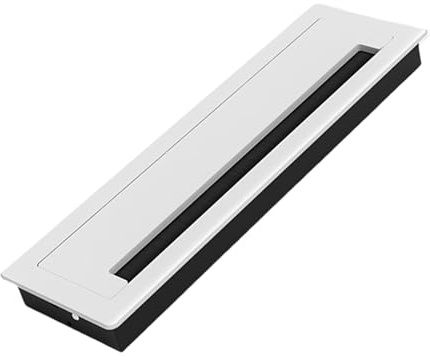 YUPEIUKLI - Pasacables para Escritorio con Cepillo para organizar Cables en el hogar, la Oficina, rectangulares, con Tapas para Orificios de Cables