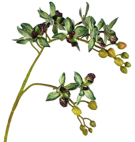 Simulación pequeña 2 Tenedor seco Ulan Boda decoración del hogar simulación Flor Falsa Hotel arreglo Floral for Boda Conjunto(Green)