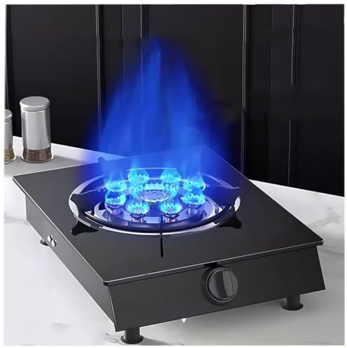 Gaziniere Gaz, Cuisinière À Gaz 4,2 KW, Cuisinière À Gaz De Table De Cuisine, Cuisinières À Gaz À Réglage Multi-niveaux À Allumage Électronique, Avec Sécurité Enfant Et Protection Anti-extinction(NG)