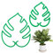 NHQ 2 Pcs Supporto per Piante con Foglie di Monstera,Supporto Monstera,Supporti Stelo Piante,Supporti per Steli,Monstera Supporto per Piante a Forma di Pianta Riutilizzabile
