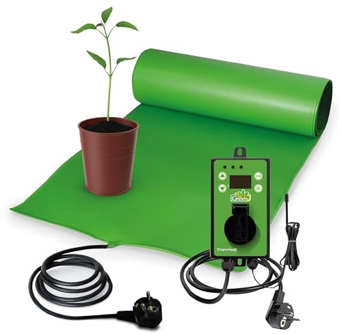Bio Green Anzuchtbooster Heizmatte mit Digital-Thermostat für Pflanzen | 25 x 35 cm | 15 Watt | wasserdichte Wärmeplatte | für Samen & Stecklinge