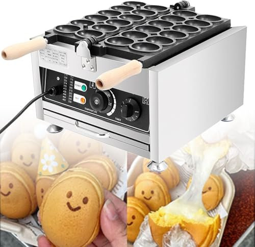 YXYLJOZ Máquina de gofres giratoria de 1800 Grados con Revestimiento Antiadherente de Acero Inoxidable de 180 Grados para Uso doméstico