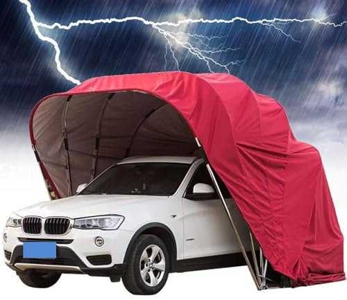 Carport - Abri de voiture pliable - Cadre en acier inoxydable - Tente de garage portable extra large pour une utilisation en extérieur, parfait pour les camions, les bateaux et les SUV