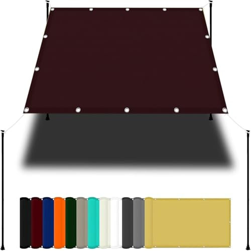 Telo Ombreggiante 3 x 3.1 m Protezione UV 95% Vele Parasole Impermeabile Dimensioni Personalizzabili per Giardino, Terrazzo e Balcone, Weinrot
