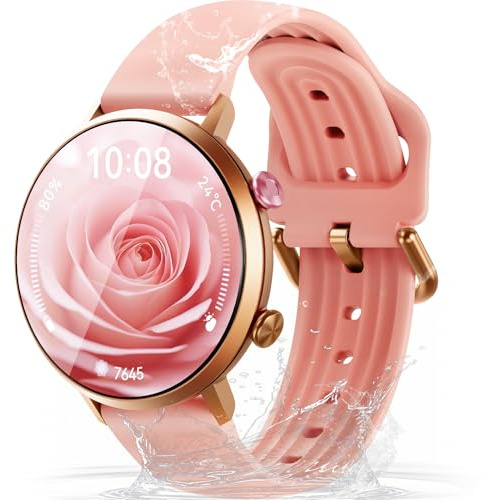 OUKITEL Smart Watches for Women, 1.32 Fitness Tracker, Smartwatch with Heart Rate/Sleep Monitor/Pedometer/Calories, 120+ Sports Modes, Ladies Smart Watch for Android iOS