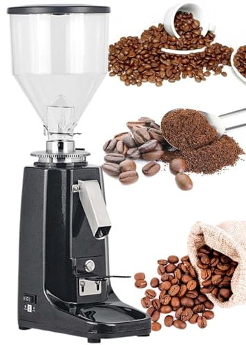 vnmudzeo Molinillo De Café DoméStico, Disco De Molienda De 60 Mm, Molinillo AutomáTico/Manual De 1500 Ml, para Espresso De Goteo Y Café FríO FrancéS