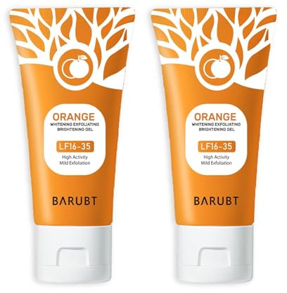 Gel exfoliante de naranja natural, gel exfoliante para mujer, gel blanqueador naranja brillante, nutre e hidrata, reduce las arrugas y elimina las manchas oscuras (2 unidades, 50 g)