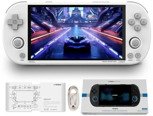 Console Di Gioco Portatile Retrò TRIMUI SMART PRO Con Processore Allwinner A133P Di Sistema Linux – 5000mAh, Schermo IPS Da 4,96 -White||256GB