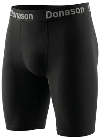 Donason Mallas Cortas Running Hombre Pantalones de Compresión Básica para Hombre Mallas de Secado Rápido Ajustados Transpirable Deportivos Pantalones para Gimnasio Entrenamiento Baloncesto Gym