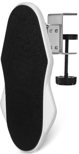 GALPADA Repose-poignet Ergonomique Pliable en Abs et Fer Fixation Pince pour Bureau, Réduit la Fatigue du Bras, pour Postes de Travail et Configurations Gaming